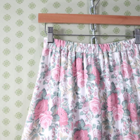 ❌SOLD❌vintage 80s pastel rose soft knit skirt - Picture 3 of 6